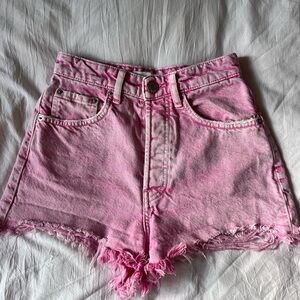 Zara Pink Denim Women's Shorts